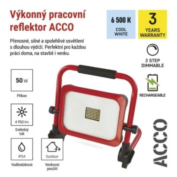 Фото - Светодиодный прожектор EMOS ZS2833 50W 4960Lm 6500K Li-Ion 15000 mAг IP54